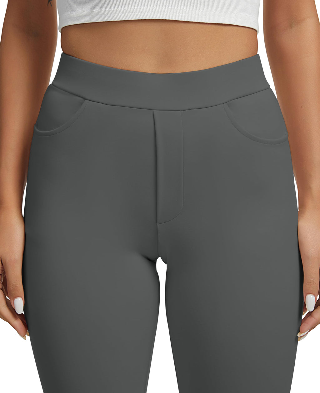 Vimpep Straight-Leg Yoga Dress Pants For Women Pull On High-Waisted