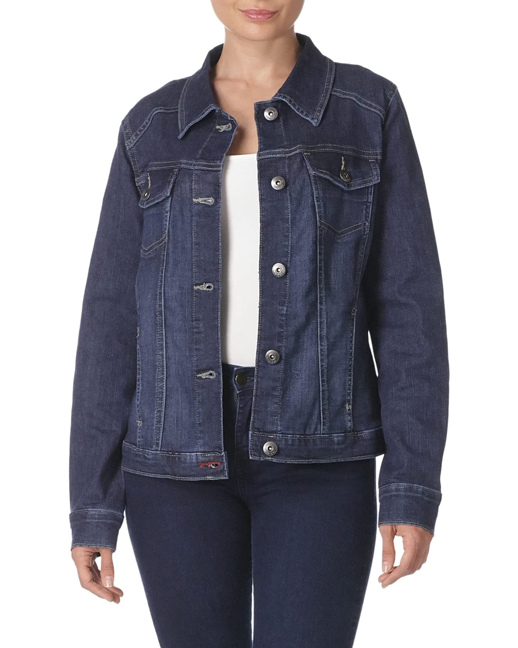 Wrangler Authentics Women's Stretch Denim Jacket, Drenched, X-small