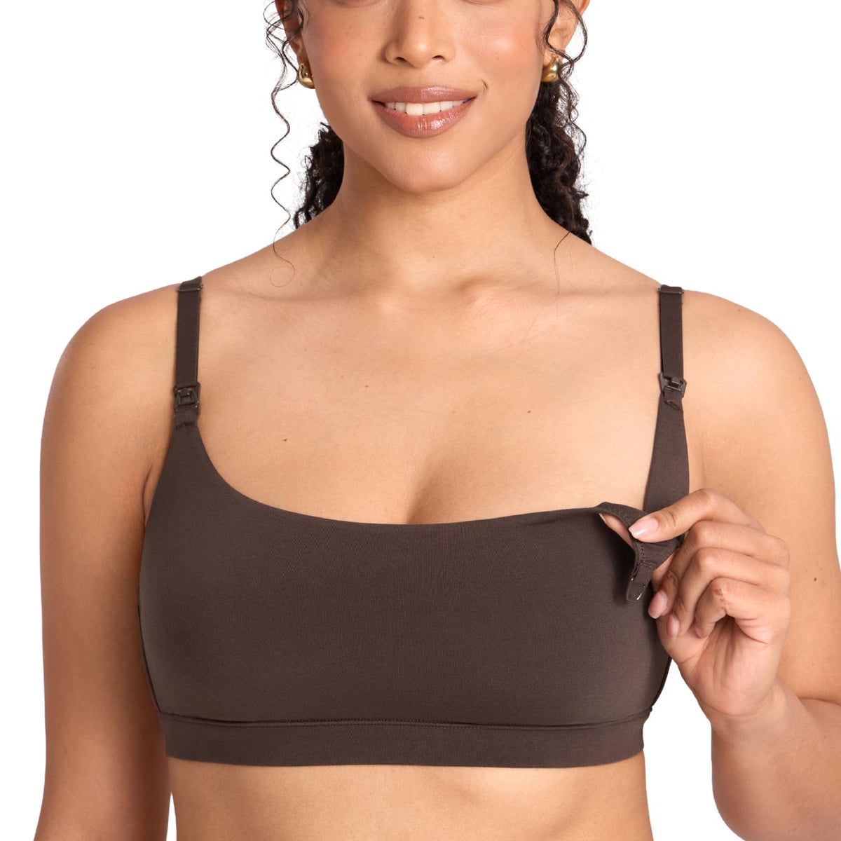 Women's Momanda Cotton for Breastfeeding Clay Brown X-large Nursing Bra
