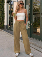 Athmile Women's Wide-Leg Sweatpants High-Waisted Baggy - Style 24