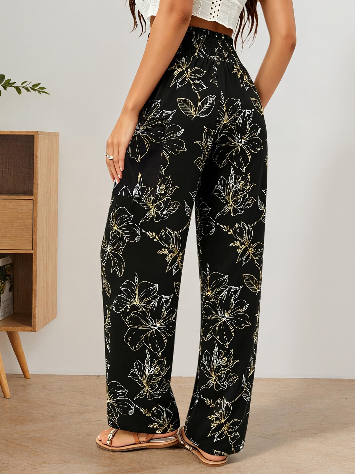 Qianxizhan Women's Harem Pants High-Waist Yoga Boho - Style 22