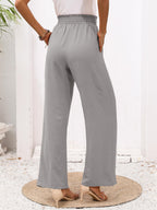 Heymoments Women's Wide-Leg Lounge Pants With Pockets Gray X-large