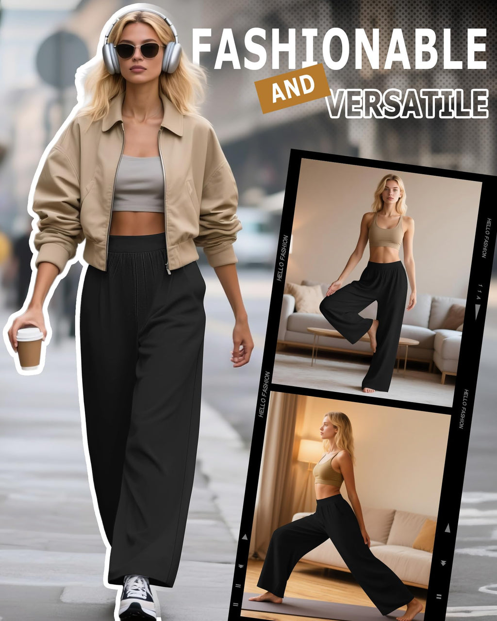 Huukeay 3 Pack Women's Lounge Pants Cozy Sweatpants X-large - Black
