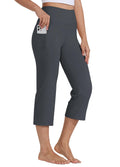 Willit Women's Yoga Capris Pants High-Waist Leggings Crop - Style 50