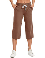 Specialmagic Women's Capri Pants Cotton Sweatpants Hazelnut Xl