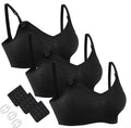 Women's's Adjustable Seamless Push Up Comfort Sleep Bralette Black,3pcs/pack(black),medium Nursing Bra