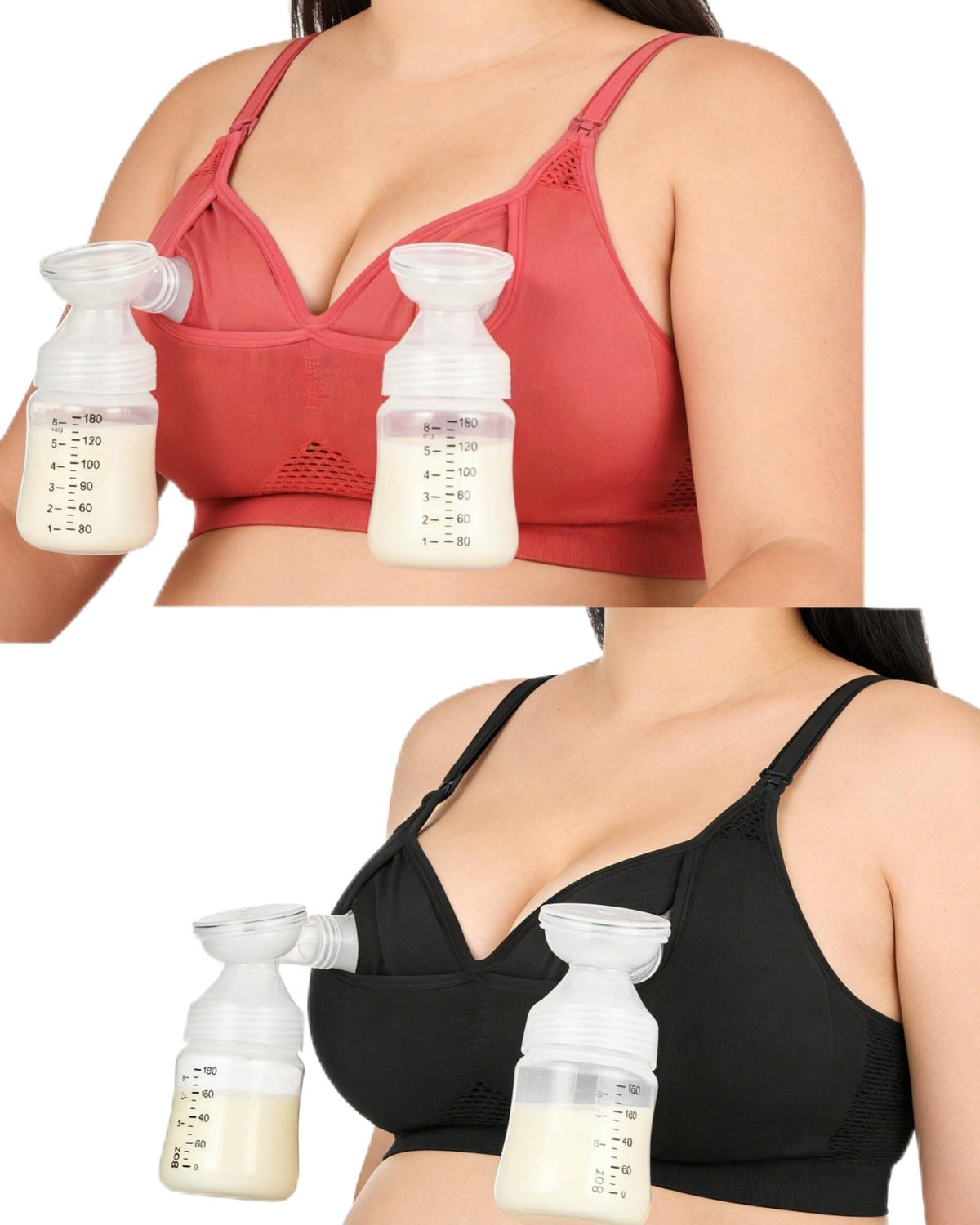 Women's Ilovesia Pumping and Black+light Red, 2xl Nursing Bra