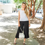 New Young 3 Pack Women's Wide-Leg Capri Pants - Capri-black,brown,