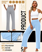 Huukeay 3 Pack Women's Lounge Pants Cozy Sweatpants - Style 3