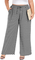 Lastshe Women's Plus Size Wide-Leg Pants Palazzo High-Waisted For