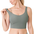 Women's Momanda Longline Sports Grey Sage Large Nursing Bra
