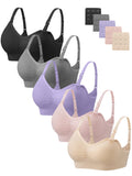 Angelhood Women's for Breastfeeding 5 Pack, Sleep Nursing Bra