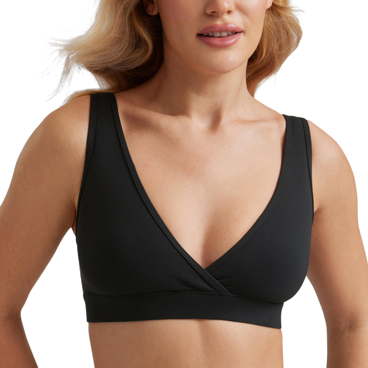 Women's Crz Yoga V Neck Belgian Blue Medium Nursing Bra