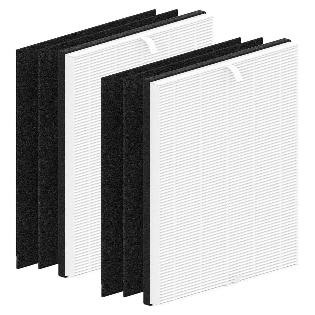 MD1-0043 Replacement Filter Compatible with Sharper Image PURIFY 3 Air Purifier Pre-Filter HEPA & Activated Carbon Filter for Bedroom Home Large Room, 2 Pack