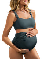 Women's Summer Mae Ribbed Maternity Bikini Swimsuit - Style 2