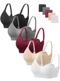 Angelhood Women's for Breastfeeding 5 Pack, Sleep Nursing Bra