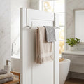 Retractable Towel Rack, Hanging Design, Polished Stainless Steel, for Bathroom, Kitchen, Bedroom(34cm extendable Horizontal bar)