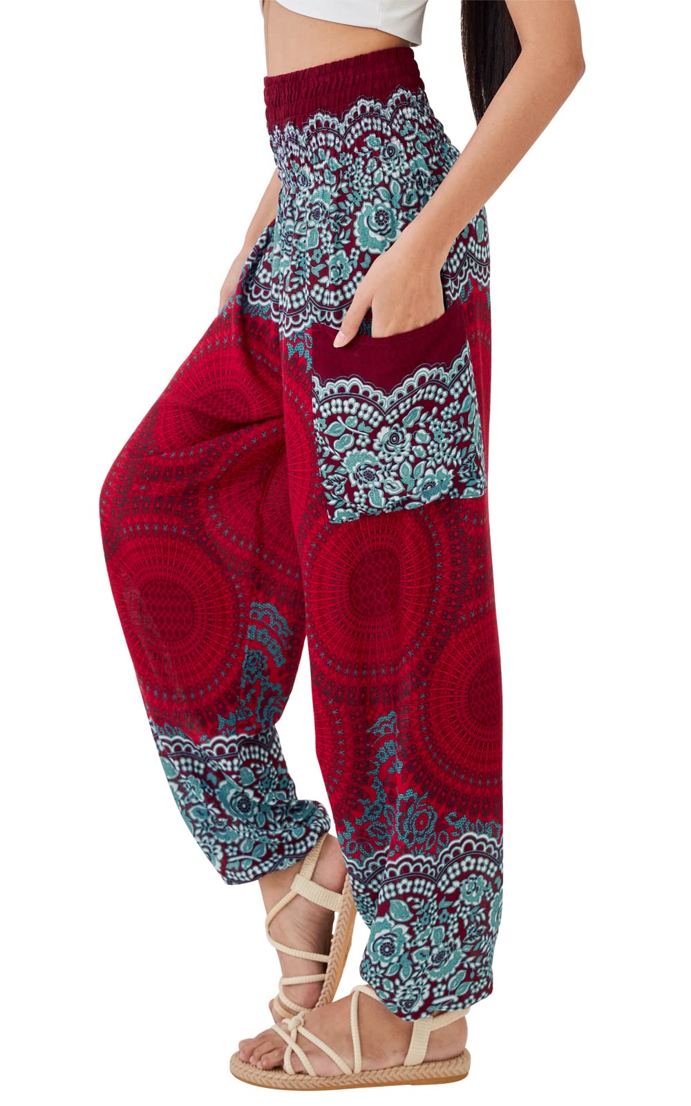 Joob Boho Pants For Women Hippie Harem Women's Yoga – Comfy - Red