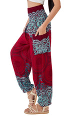 Joob Boho Pants For Women Hippie Harem Women's Yoga – Comfy - Red
