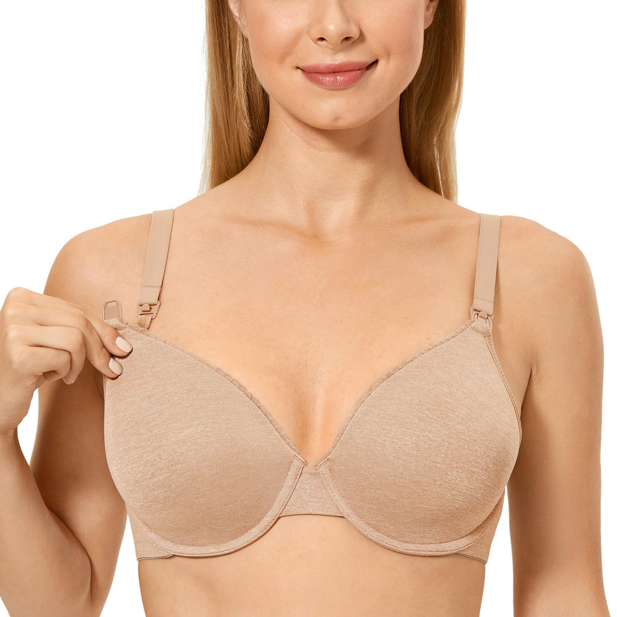 Gratlin Women's's Underwired Oatmeal Heather 40f Nursing Bra