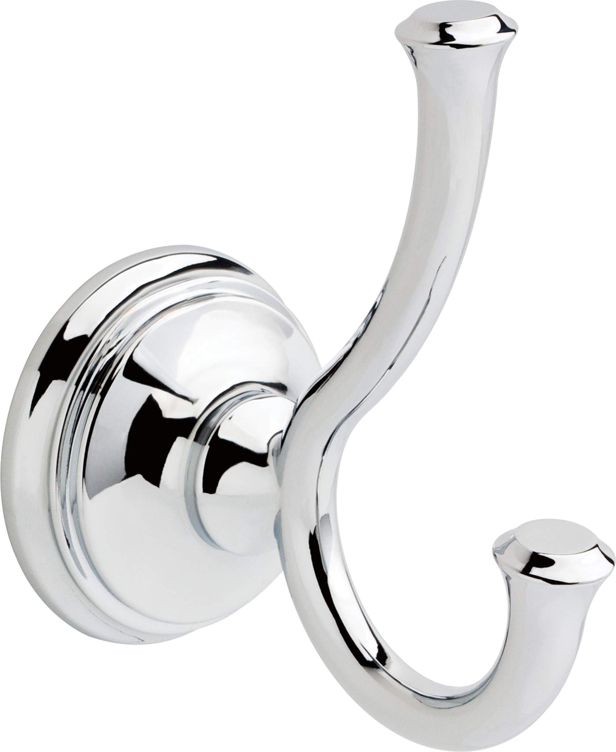 Delta Double Towel Hook for Bathroom or Kitchen| Polished Chrome | Cassidy Accessories
