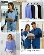 Xaatren 4 Pack Women's Underscrub Shirts,XX-Large,4-Color