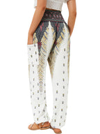 Qianxizhan Women's Harem Pants High-Waist Yoga Boho - Style 78
