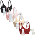 Women's Gxxge Support Pumping Hands Free All in One Comfortable Breast No Pad Pumps Black Nude Pink Deep Red Medium Nursing Bra