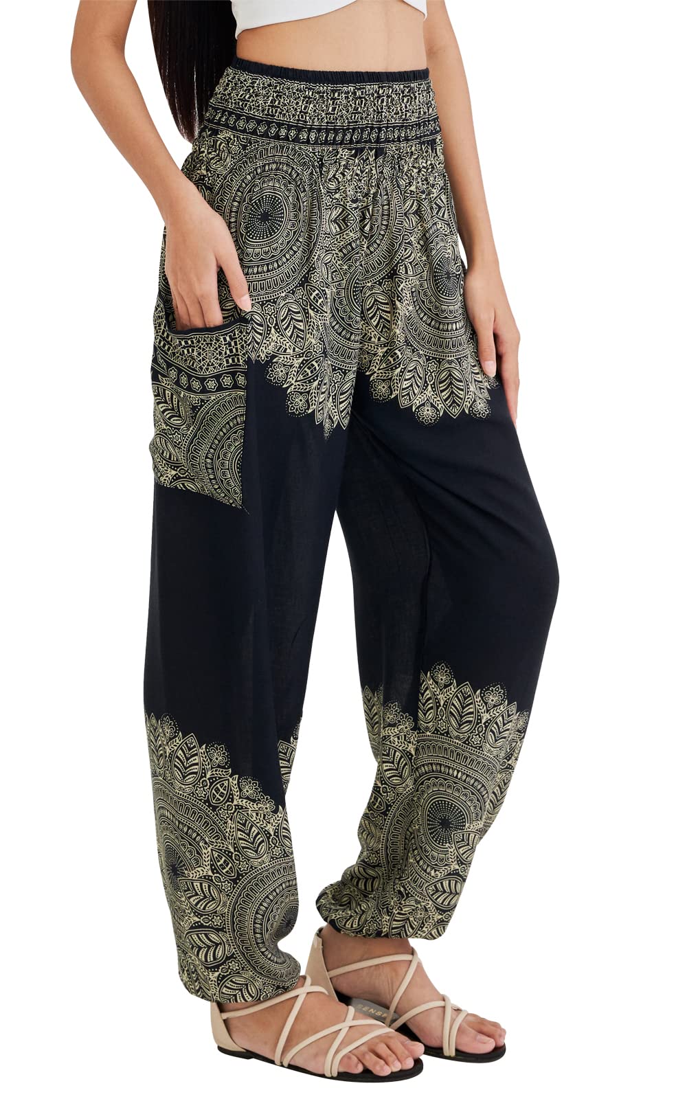 Joob Boho Pants For Women Hippie Harem Women's Yoga – Comfy - Onyx