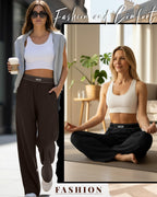 Neer 3 Pack Women's Cotton Lounge High-Waisted Pants - Style 8