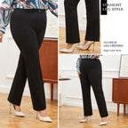 Dgd Plus Size Women's Straight-leg Dress Pants Slacks For Business