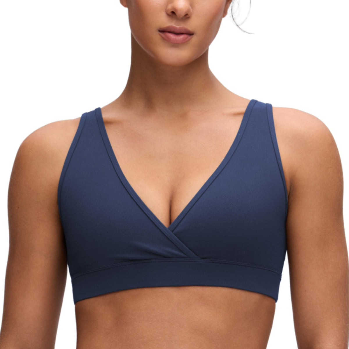 Women's Crz Yoga V Neck Club Blue Large Nursing Bra