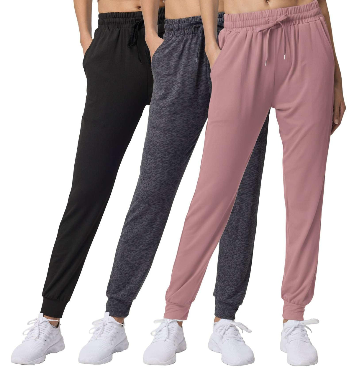 3 Pack Women's Joggers Sweatpants Lounge Pants Yoga - Style 33