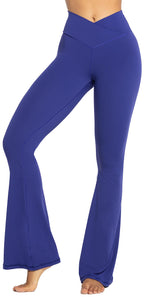 Women's Sunzel Flare Leggings Crossover Yoga Pants With - Navy Blue