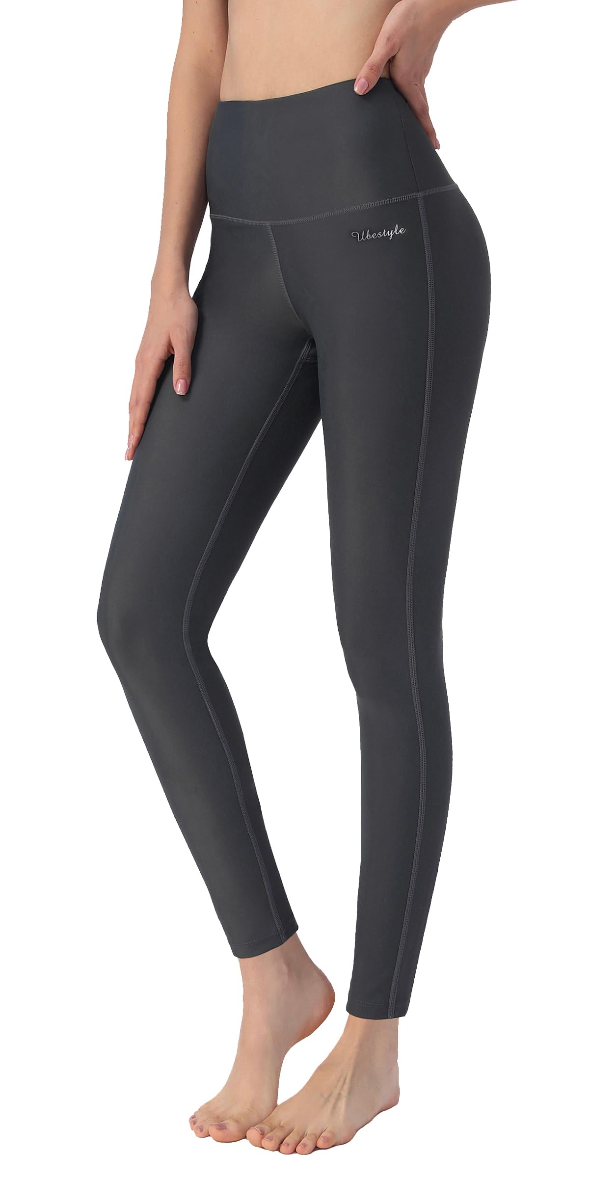 Ubestyle Women's Swim Pants UPF 50+ High Waist Rash Guard Leggings Gray