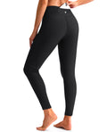 G Gradual Swim Pants for Women Zipper Pocket UPF 50+ Leggings, Black, XS