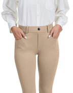 Vimpep Straight-Leg Yoga Dress Work Pants Women Pull On - Style 6