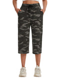 Specialmagic Women's Capri Pants Cotton Sweatpants Olive Camo 3xl