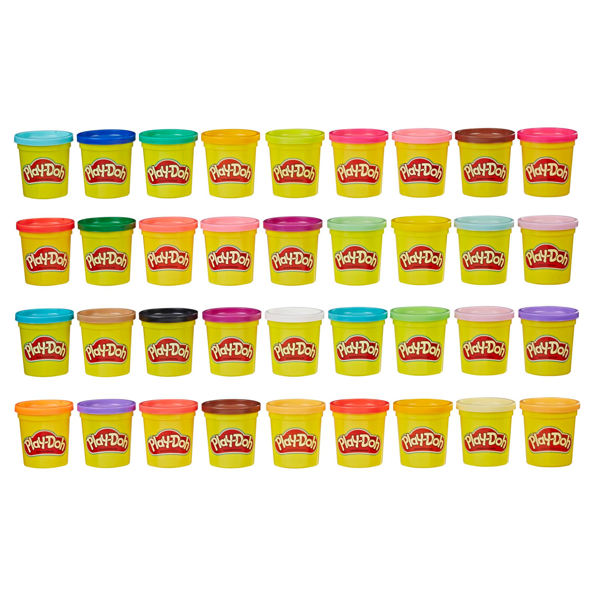 Play-Doh Modeling Compound 36-Pack Case of Colors, Non-Toxic, 3 Oz Cans of Assort. Colors, Back to School Classroom Supplies, Preschool Toys, Ages 2+ (Fanci Exclusive)