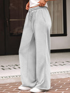 Automet Women's Wide-Leg Sweatpants Baggy Fall Lounge Sweat - Size Medium