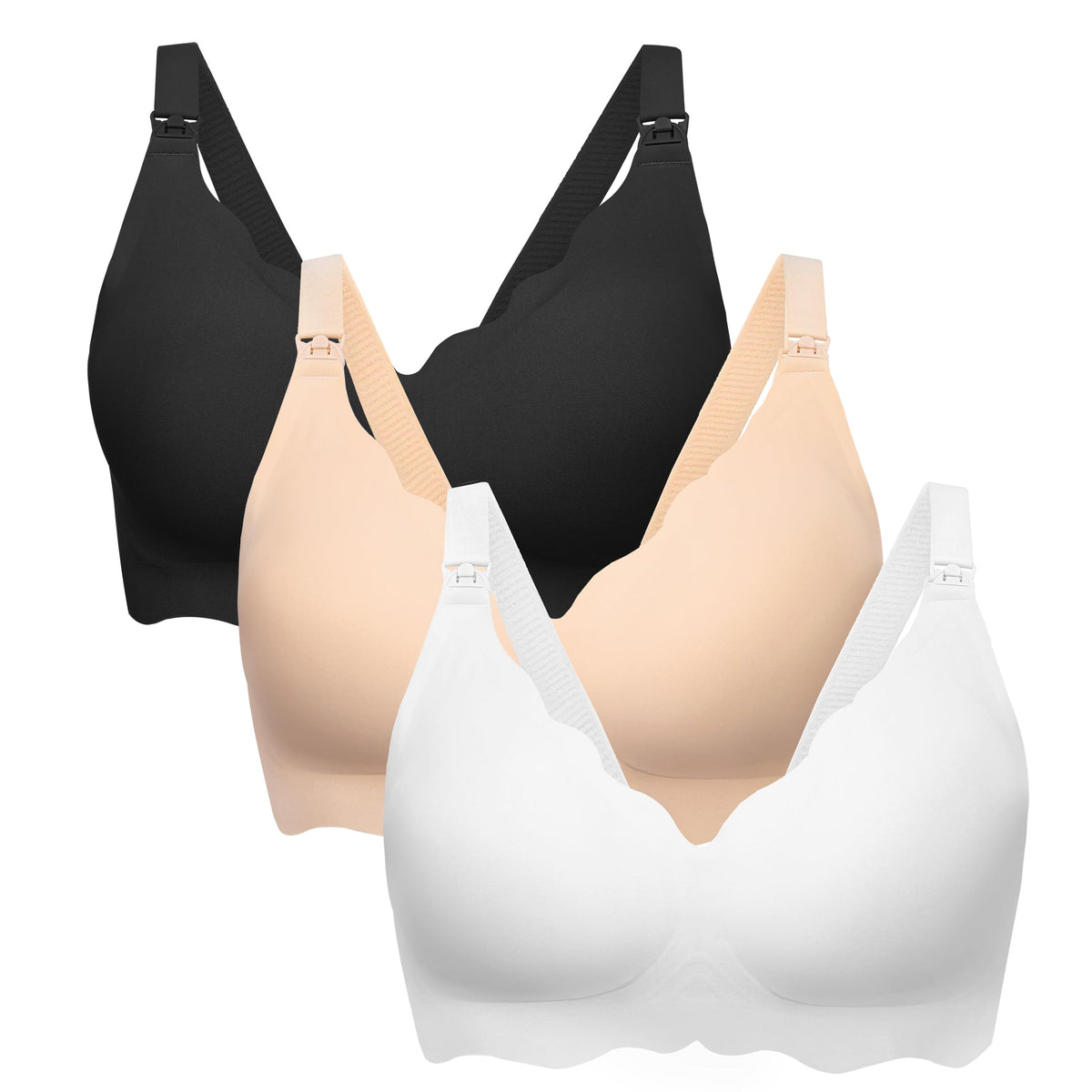 Women's Angelhood for Breastfeeding 3 Pack Seamless Nursing Bra