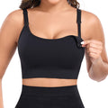 Angelhood Women's's Non-padded Bralette Convenient Breastfeeding Full Coverage Wirefree Support Everylife Sport Sleep Black Nursing Bra