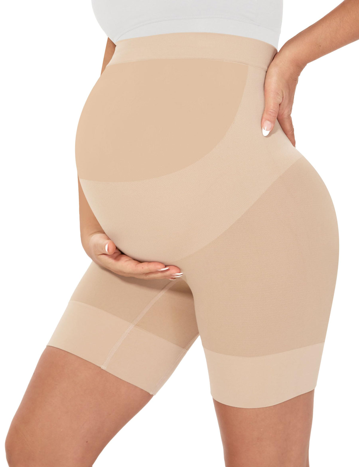 Women's Musidora Maternity Under Dress, High Waist Mid-thigh Pregnancy Underwear (nude Xl) Shapewear