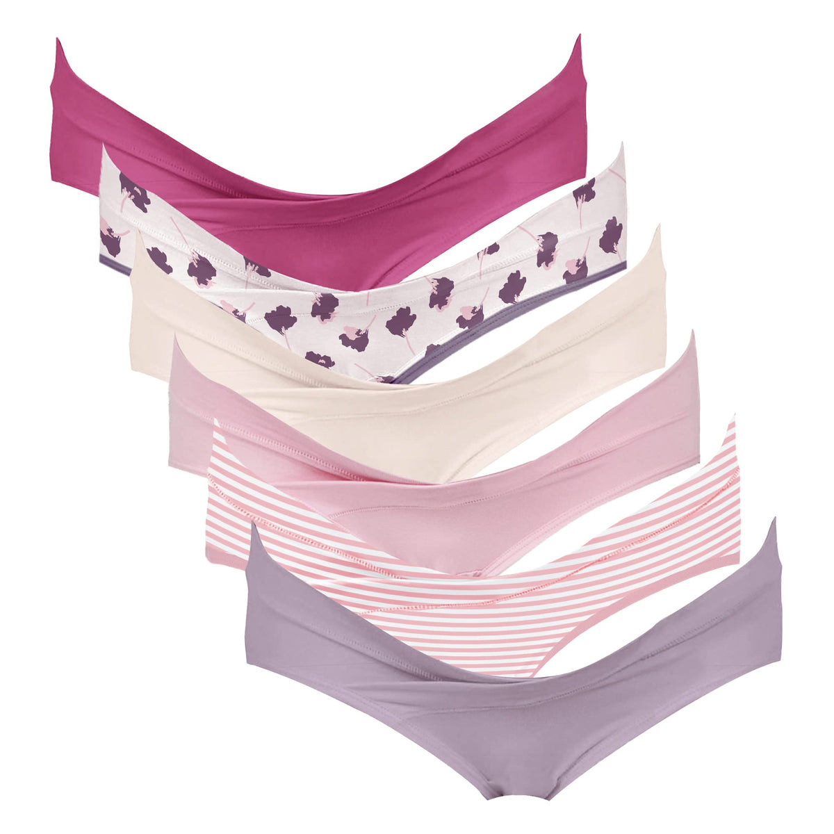 Intimate Portal Women's's Maternity Cotton Pregnancy Under The Bump Postpartum 6 Pack Blume Xl Bikini Panties