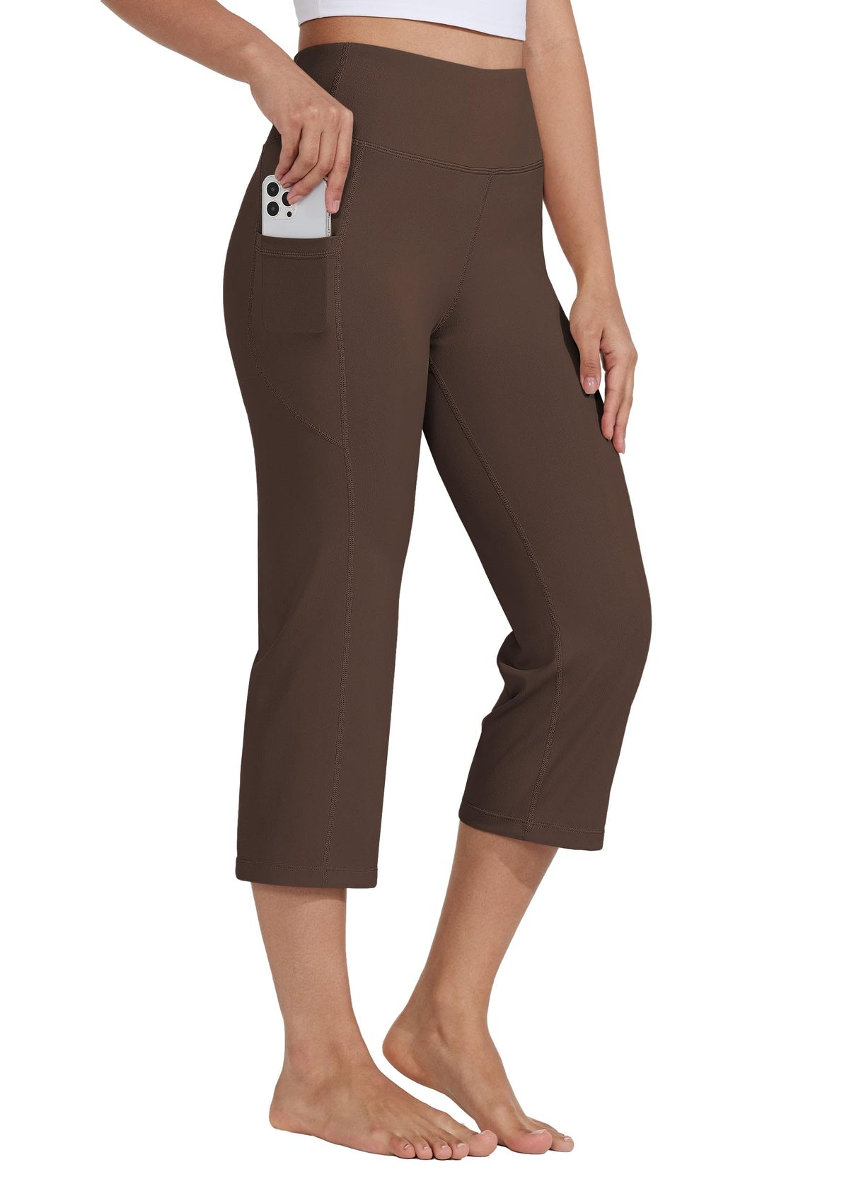Willit Women's Yoga Capris Pants High-Waist Leggings Crop - Style 9