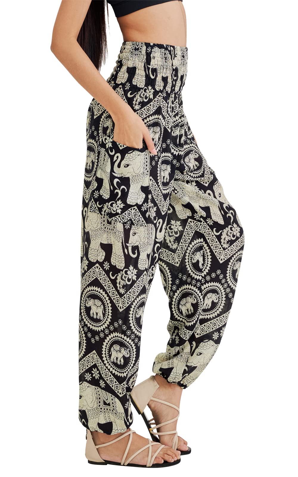 Joob Boho Pants For Women Hippie Harem Women's Yoga – Comfy - Black