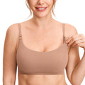 Women's Momanda Ribbed for Breastfeeding Gravel Beige Large Nursing Bra