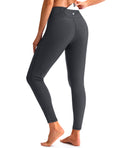 G Gradual Swim Pants for Women Zipper Pocket UPF 50+ Leggings, Grey, XS
