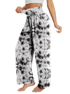 Gracyoga Women's Wide-Leg Yoga Pants Flowy Lounge - C-tiedyegrey