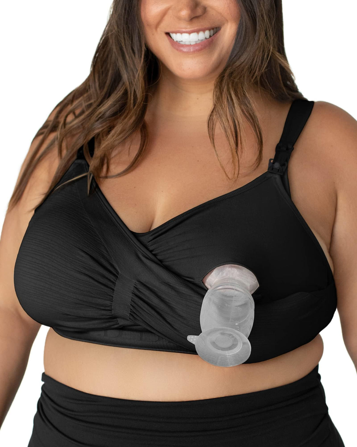 Women's Kindred Bravely Sublime Hands Free Pumping & Wireless Black Nursing Bra